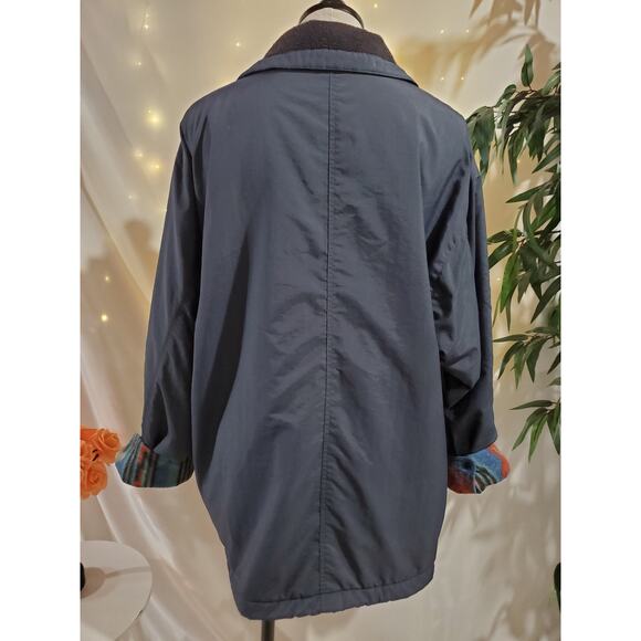 Patagonia Vtg 90s Southwest Aztec Fleece Lined Softshell Jacket Womens Size L - Picture 5 of 16